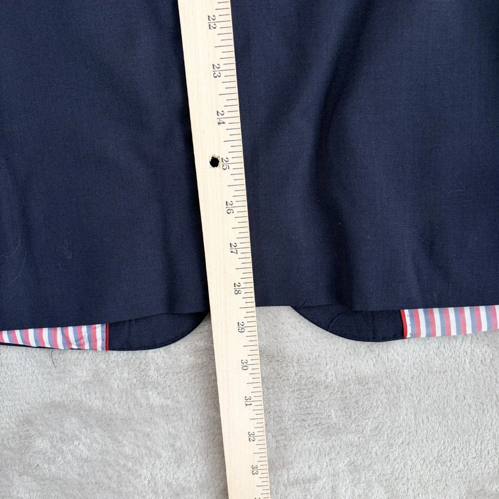 Brooks Brothers Red Fleece Blazer in Navy Wool Marzotto Italian Fabric Men 38R